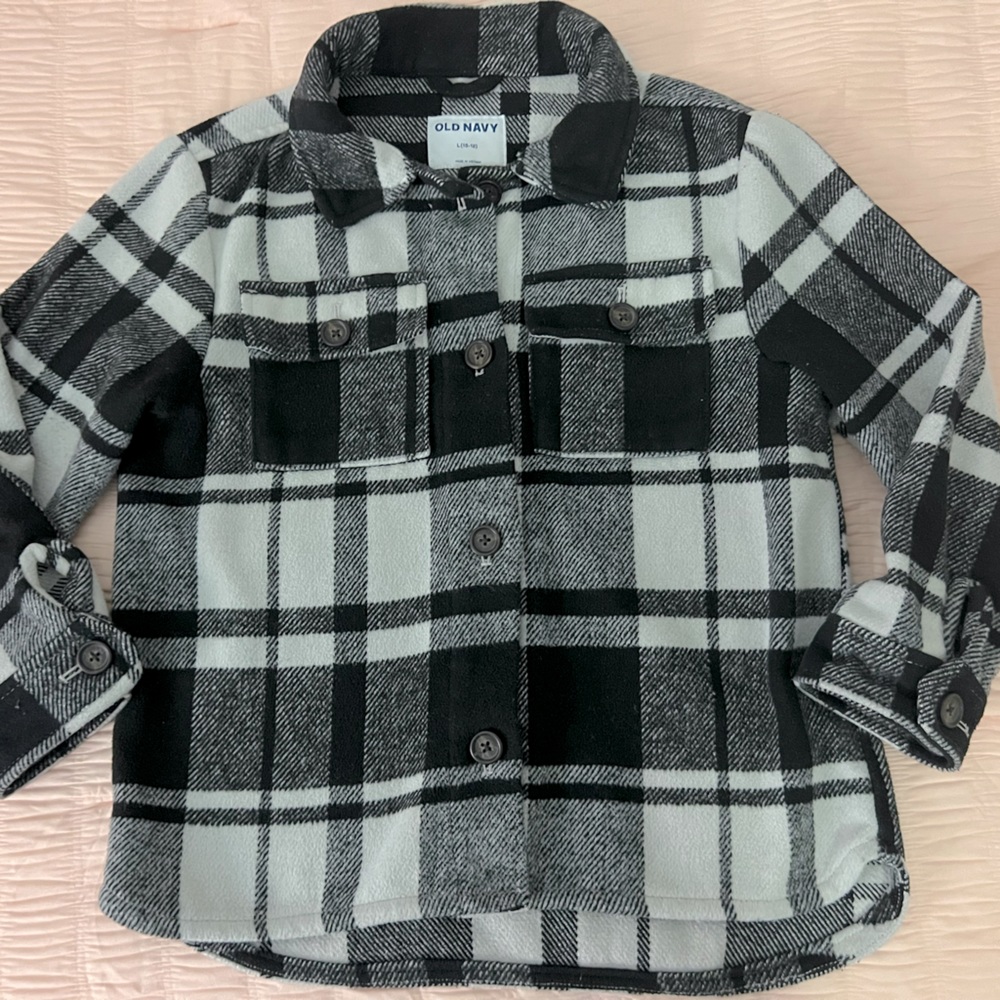 Girls Old Navy black and white shacket